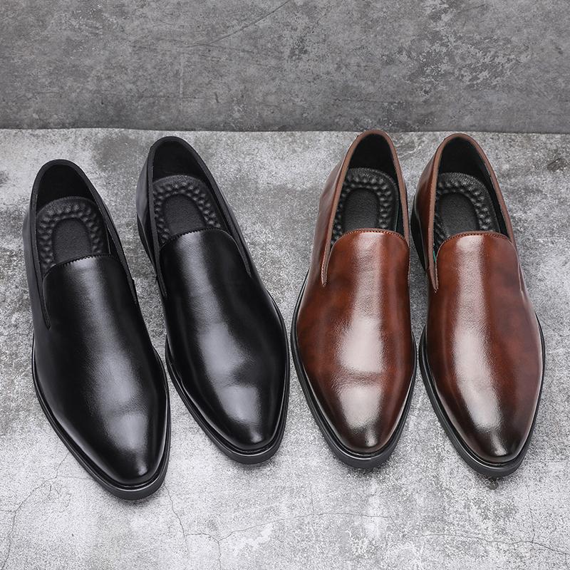 Men's Business Formal Casual Pointed Toe Small Leather Shoes