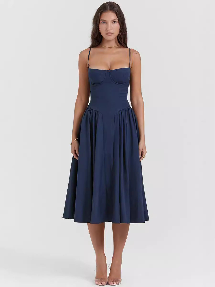 Elegant Stitching Slip Dress
