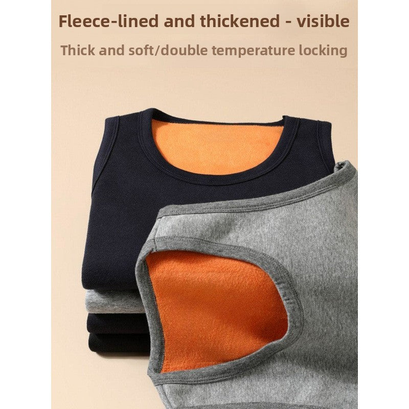 Mens Fleece Lined Thermal Underwear Vest
