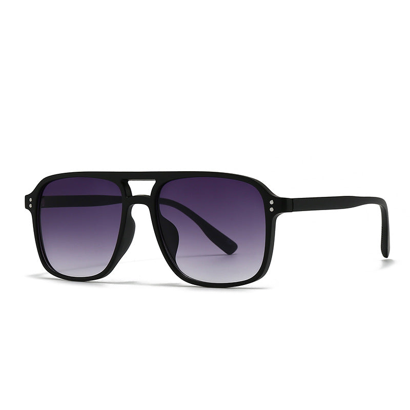 Modern Retro Square Double Beam Sunglasses
