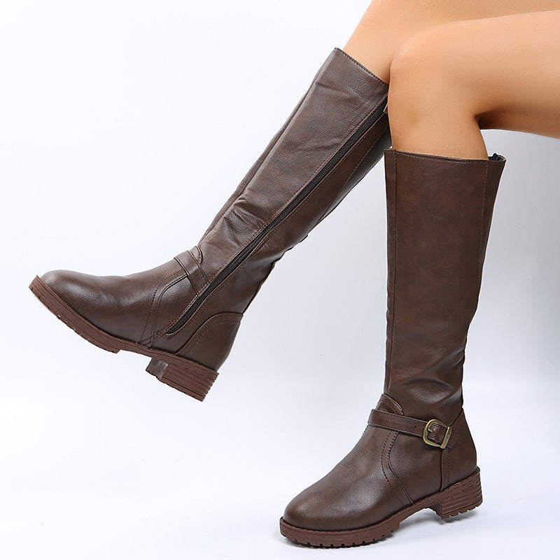 Women's Leather Riding Boots