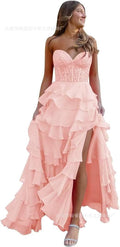 Strapless Slim Fit Evening Dress with Slit