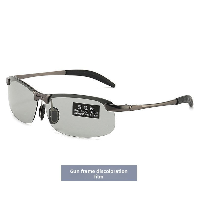 Polarized Photochromic Half Frame Sunglasses