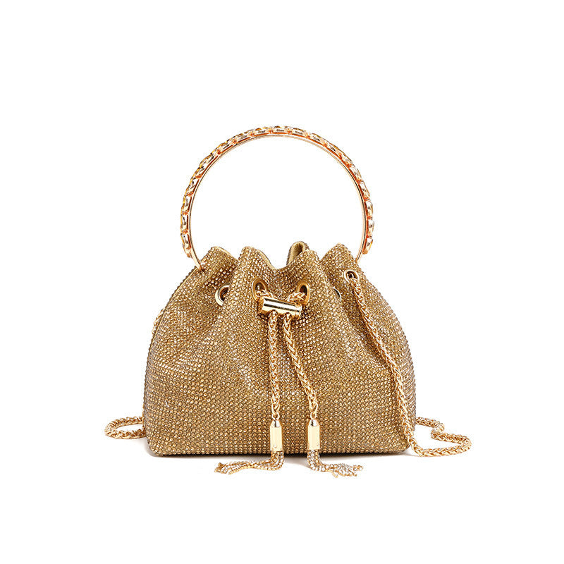 Full-diamond bucket bag