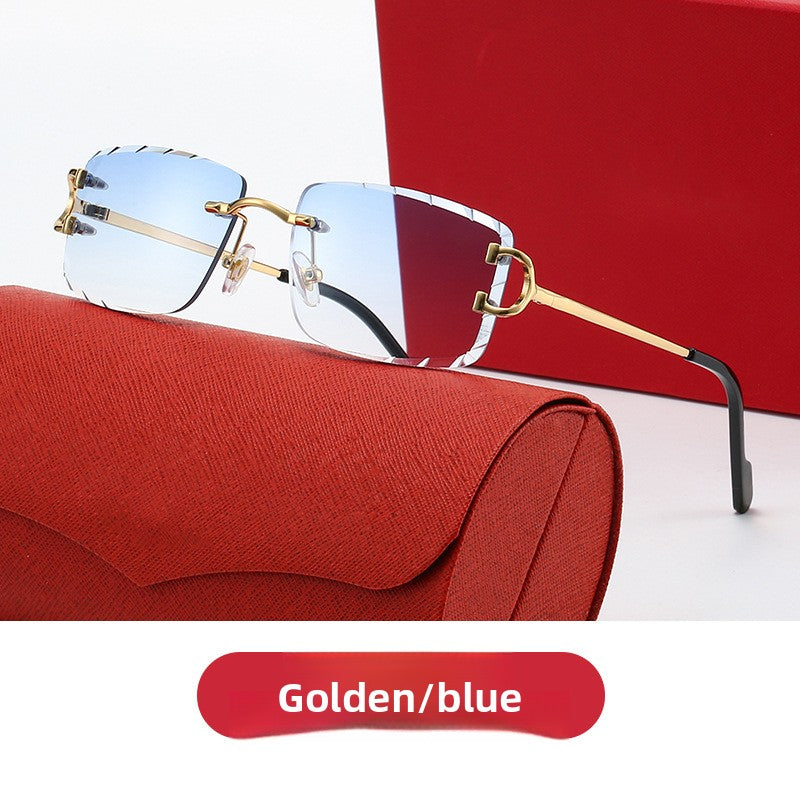 Diamond-Cut Gradient Sunglasses with UV Protection