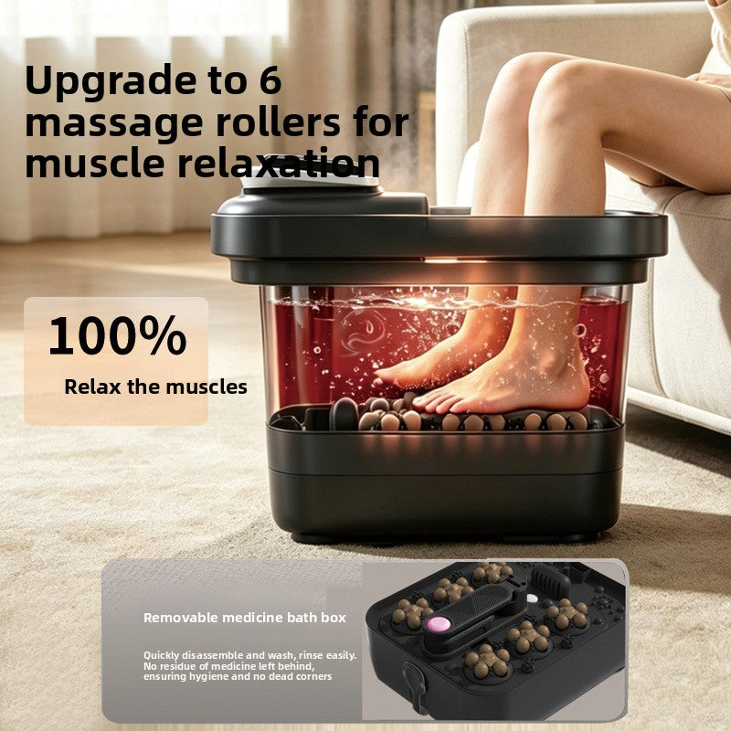 Foldable Electric Foot Spa with Digital Display Massage Heating Bubble Remote Control