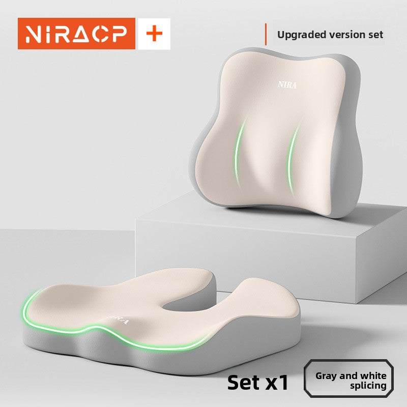 Ergonomic Memory Foam Seat and Lumbar Cushion Set