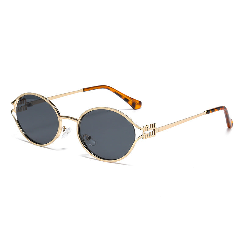 Oval Metal Frame Sunglasses Unisex