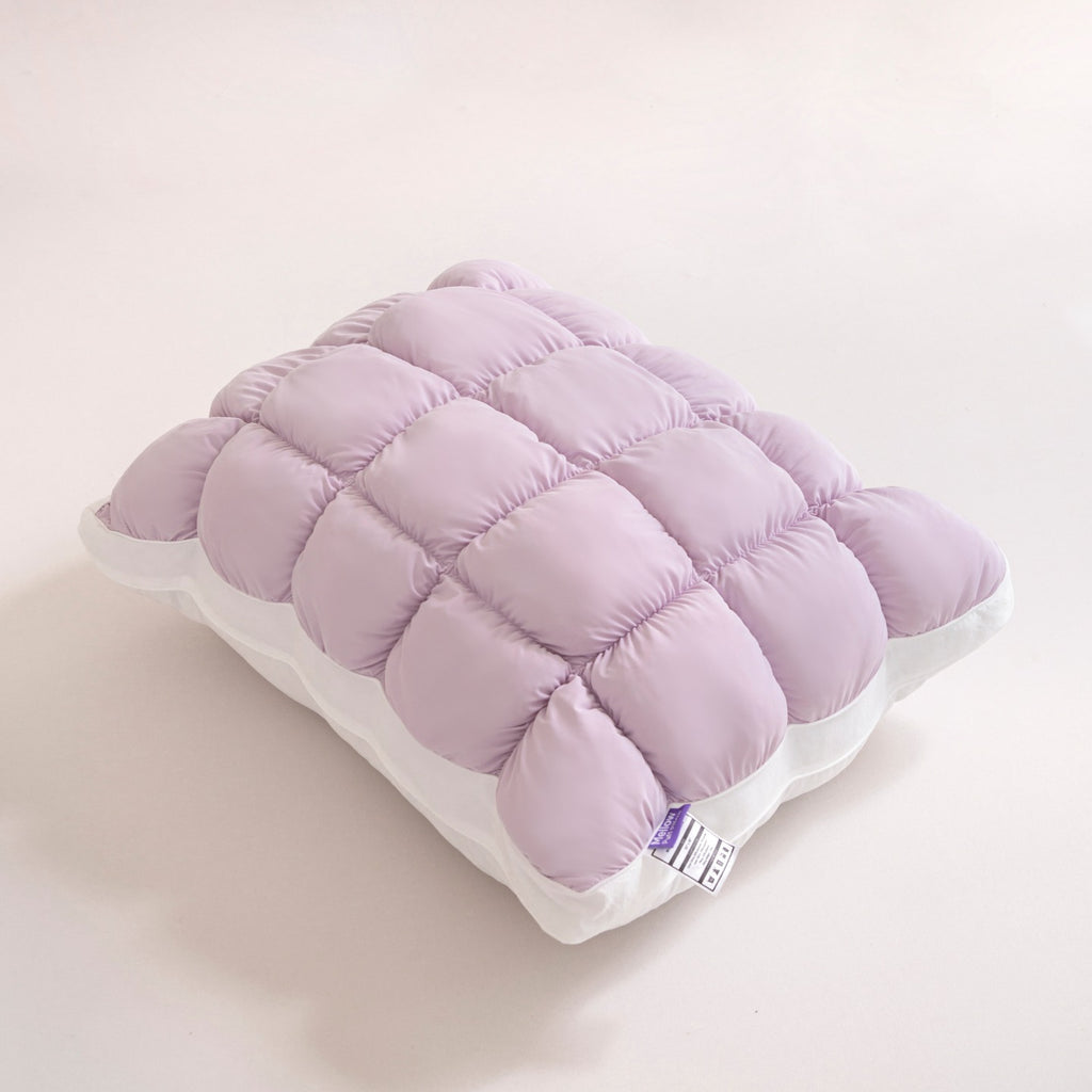 Cloud Flower Ice Silk Soft Pillow with Feather Cotton Filling for Sleeping