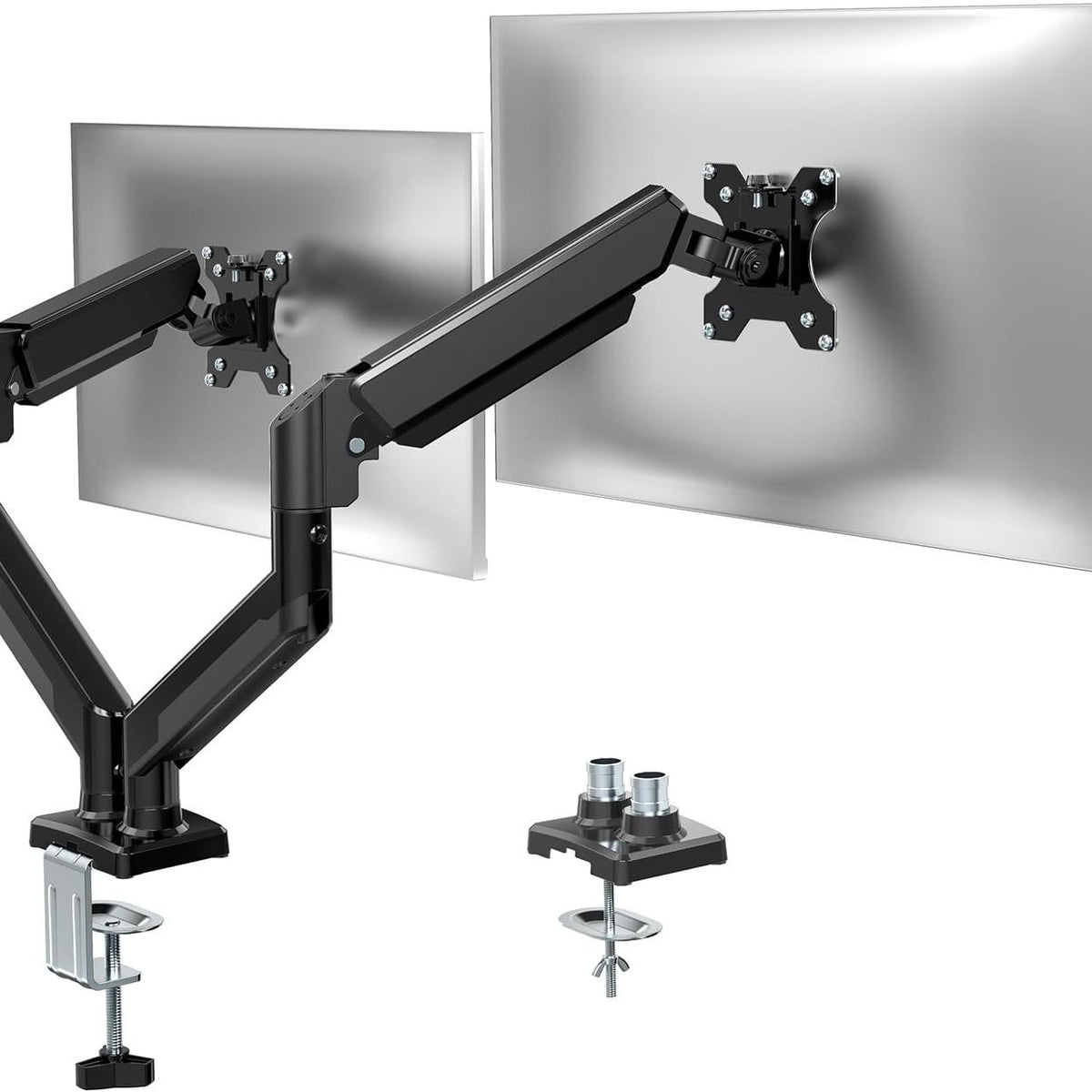 Adjustable Dual Monitor Arm Desk Mount with Gas Spring