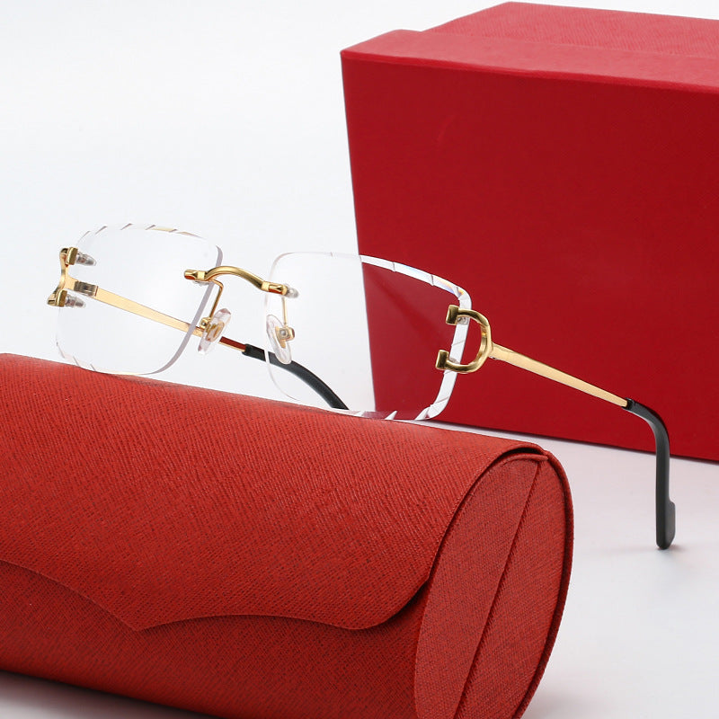 Diamond-Cut Gradient Sunglasses with UV Protection