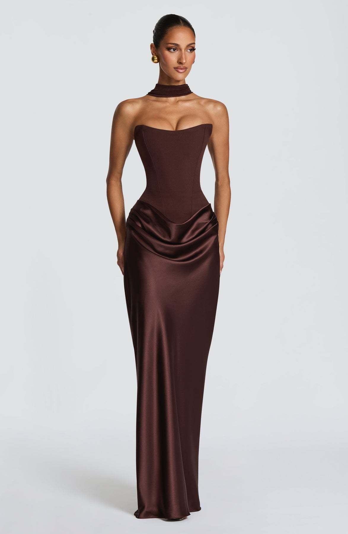 Satin Bodycon Long Dress