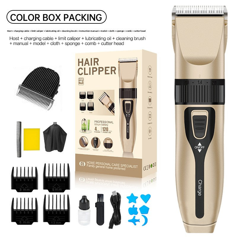Rechargeable Hair Clipper with Stainless Steel Blades