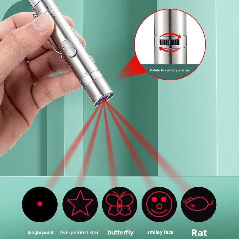 Rechargeable Infrared Laser Pet Toy with Multi Pattern Projection