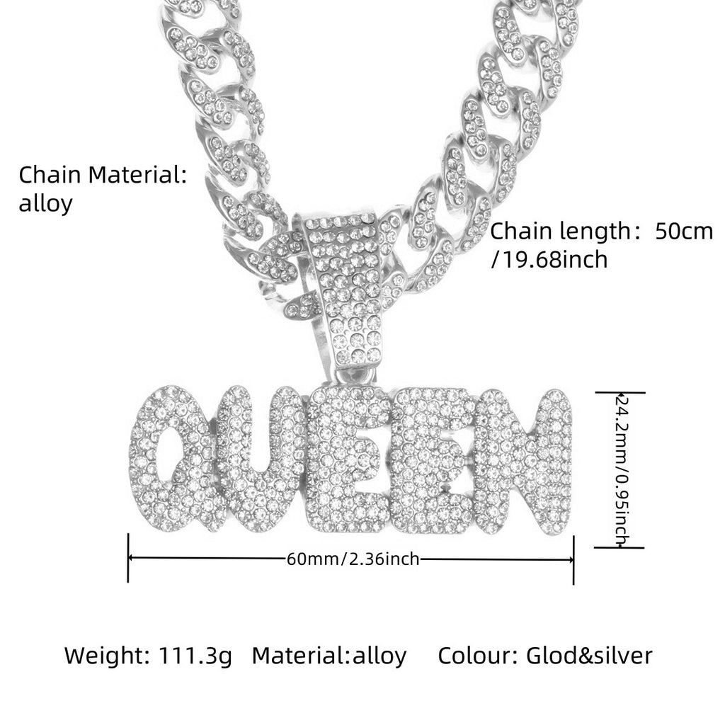 Cuban chain necklace pendant