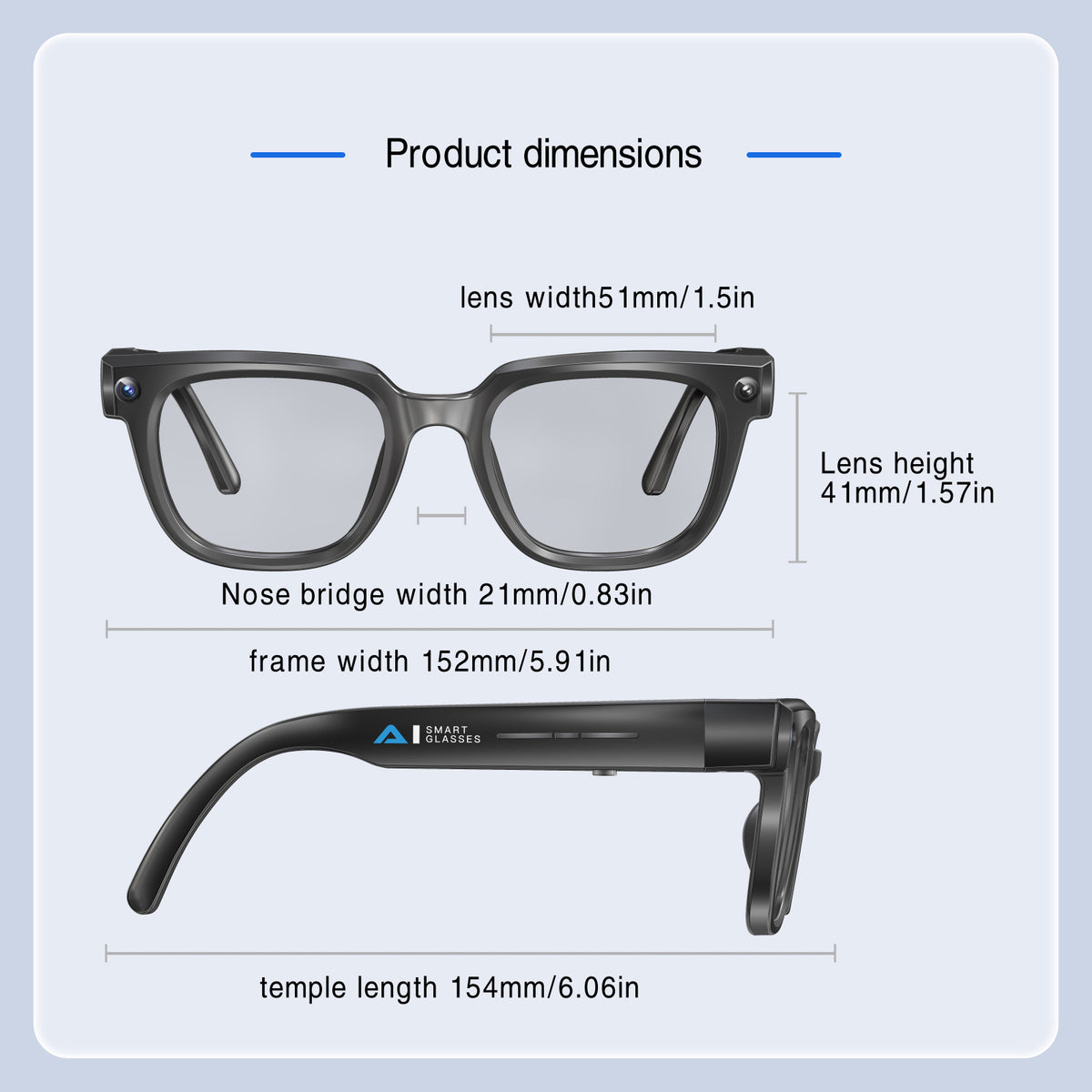 Smart Translation Glasses with Camera and Bluetooth