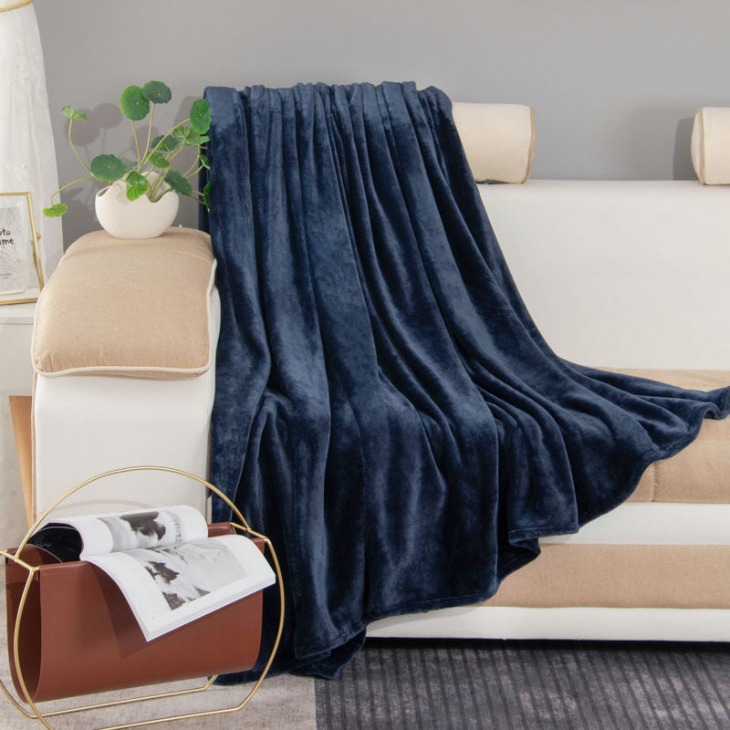 Solid Color Coral Fleece Blanket