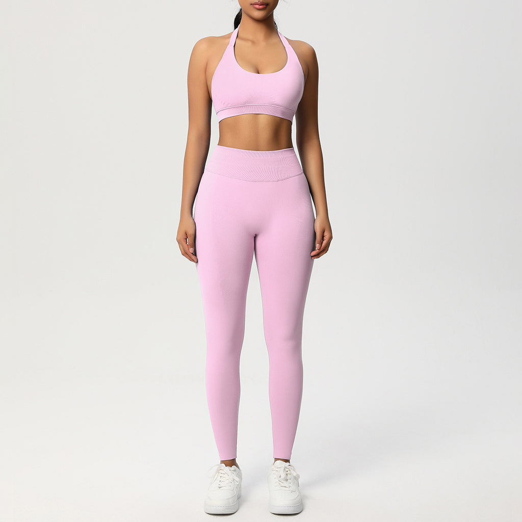 Seamless Solid Color Knitted Yoga Wear