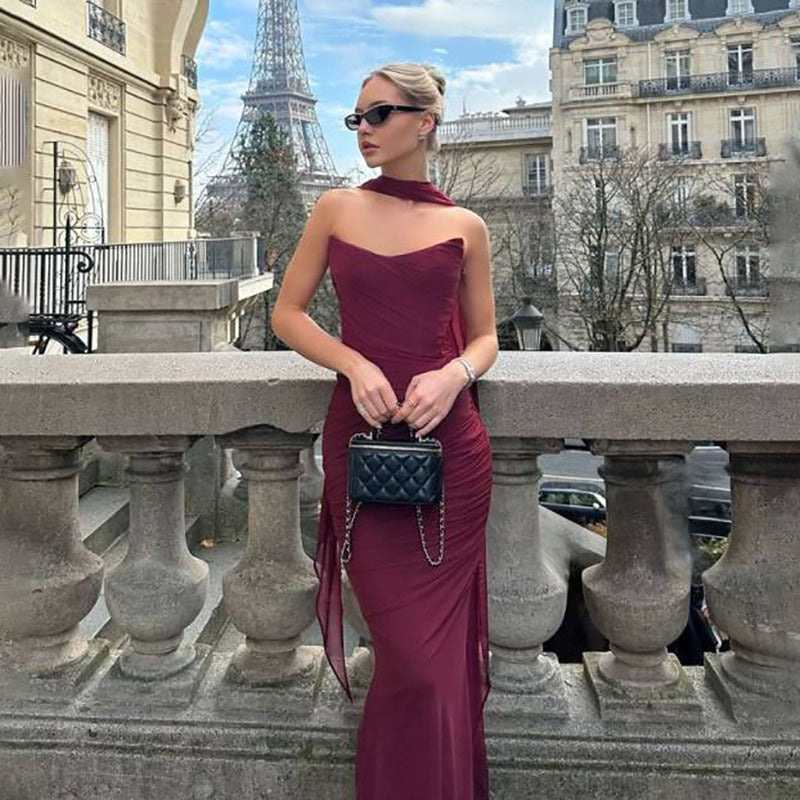 strapless long dress