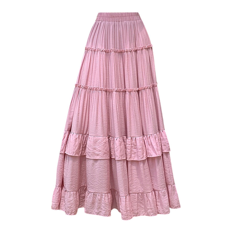 Ruffled wide-leg skirt or half-length dress