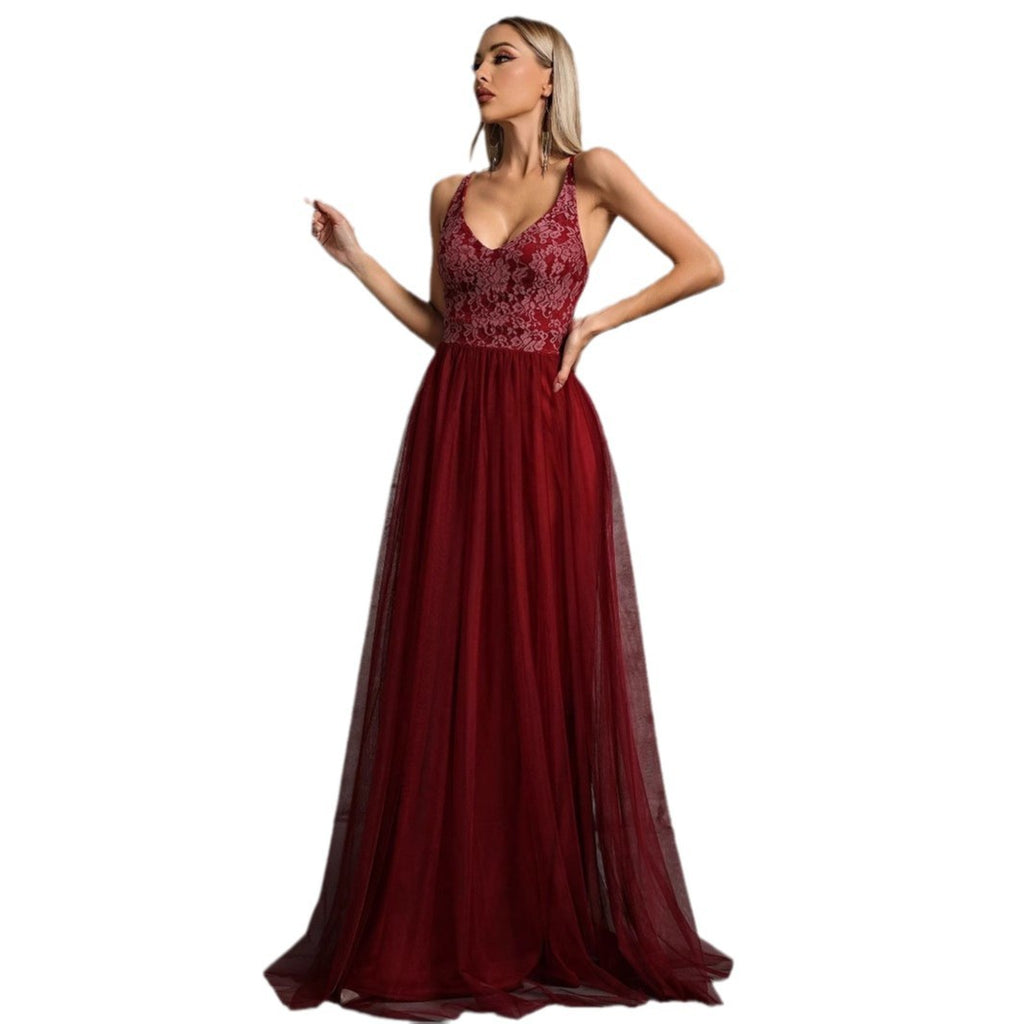 Elegant Sleeveless V-Neck Evening Gown