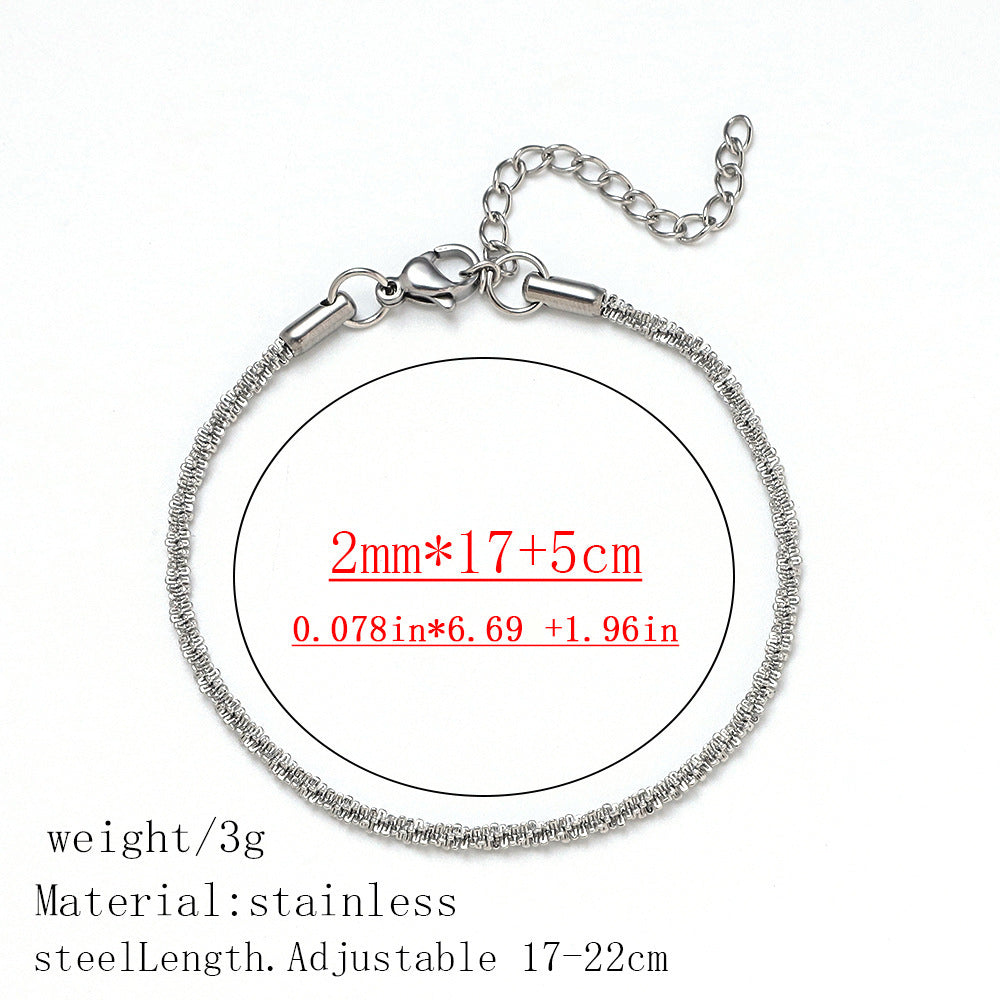 316L Titanium Steel Bracelet Waterproof Hypoallergenic Gold Plated Chain Jewelry for Men Women Unisex Fashion Accessories