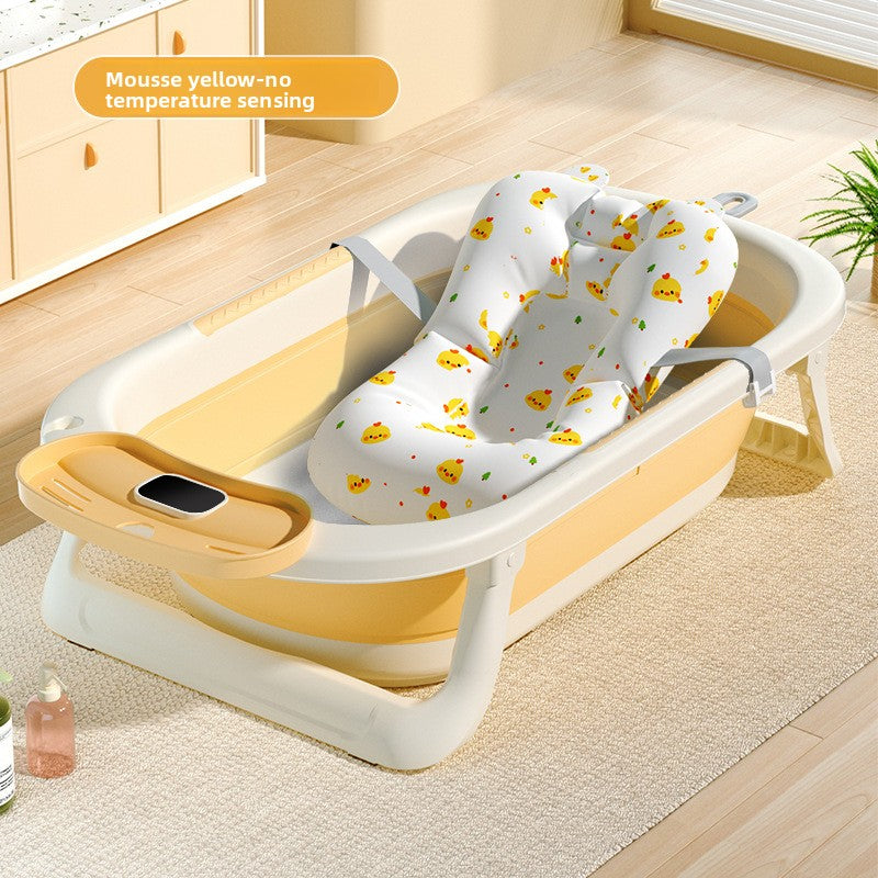 Temperature Sensing Baby Bathtub with Foldable Design