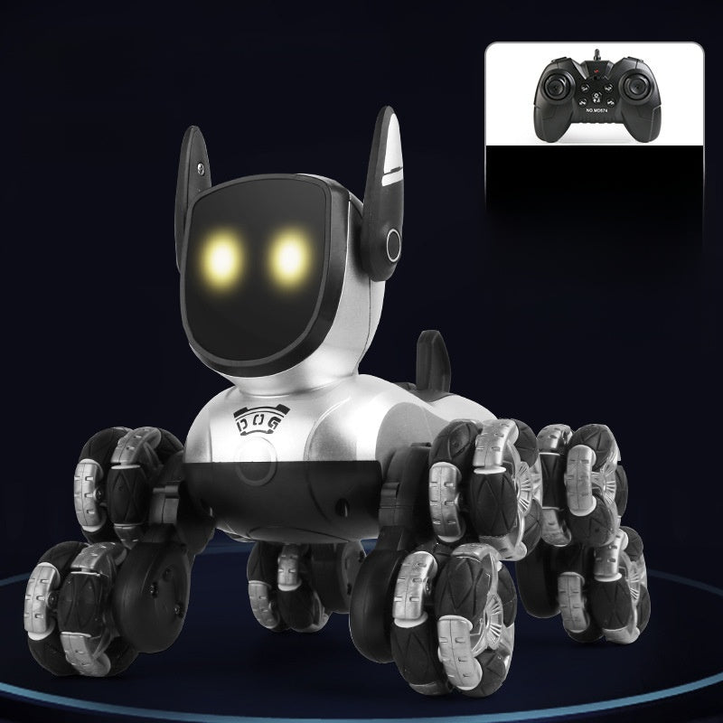Intelligent remote-controlled mechanical eight-wheeled dog
