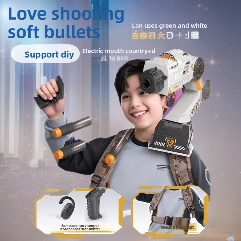 Boy's Shoulder Cannon Soft Bullet Toy Gun
