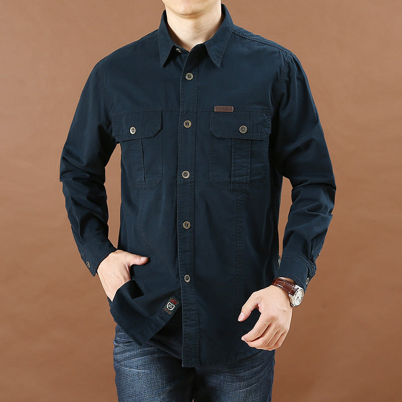 Loose-fitting long-sleeve shirt