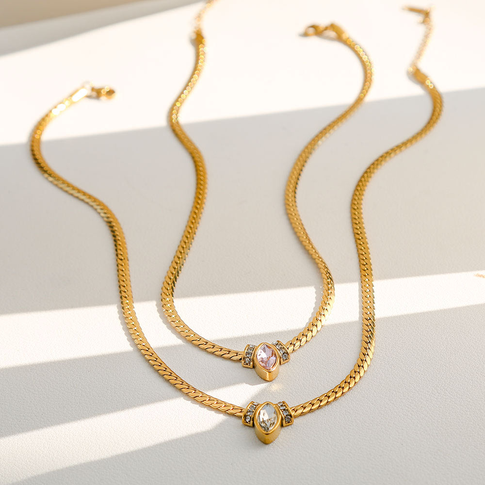 Diamond Encrusted Eye Necklace