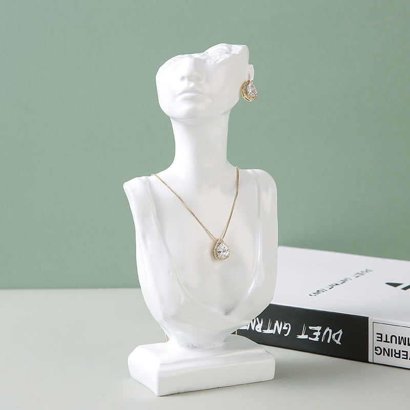 Resin Half-Body Mannequin Jewelry Display Stand