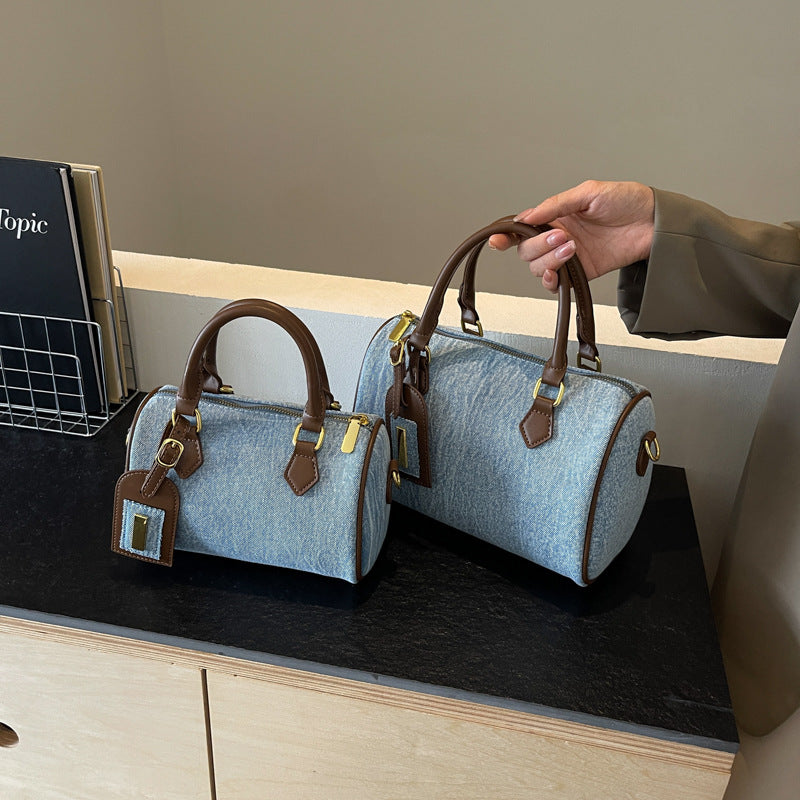 Denim Pillow Bag for Women Retro Shoulder Crossbody Bag