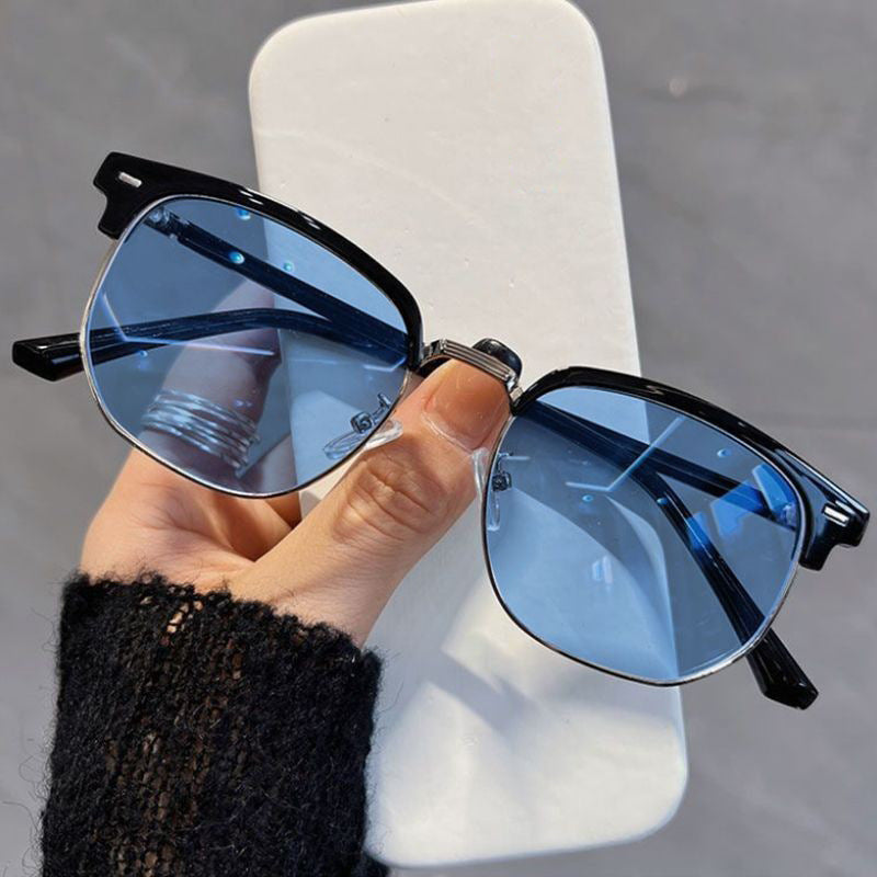 Photochromic Half-Frame Glasses with Anti-Blue Light