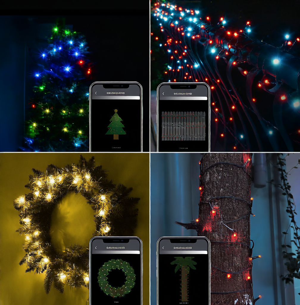 Programmable LED Christmas String Lights for Outdoor Holiday Decoration