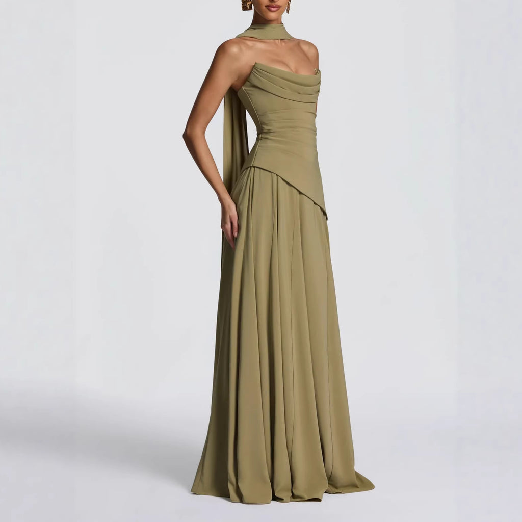 Ribbon Back-Tie Two-Piece Dress