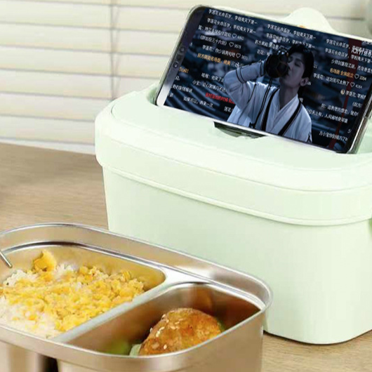 Rechargeable insulated lunch box for outdoor use