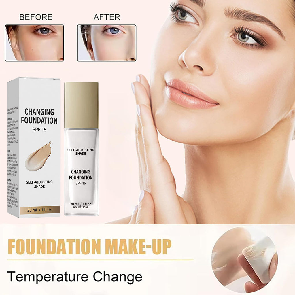 Color Changing Long Lasting Hydrating Liquid Foundation Natural Finish Makeup Base