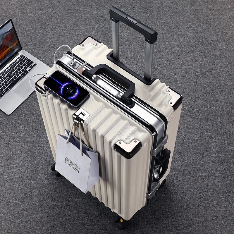 Durable Password Lock Suitcase with USB Charging Port