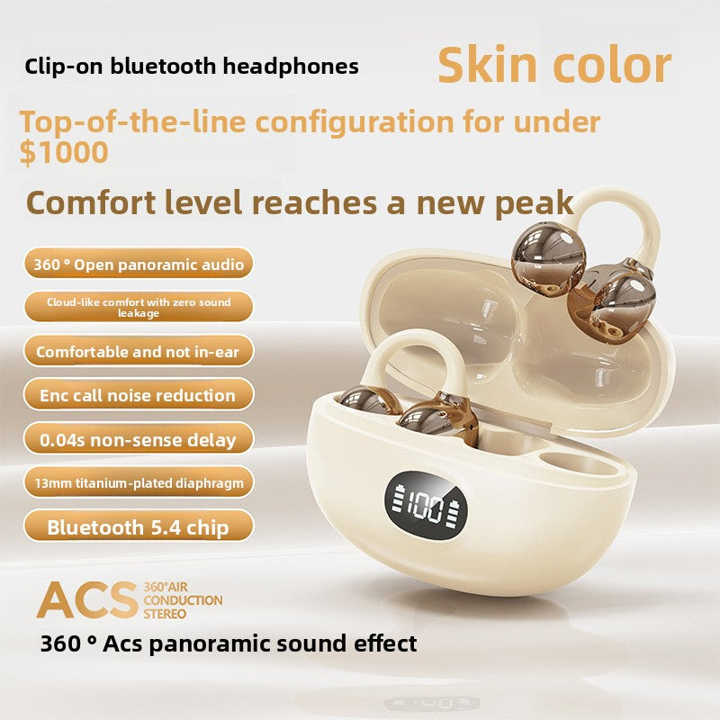 Ear clip wireless headphones