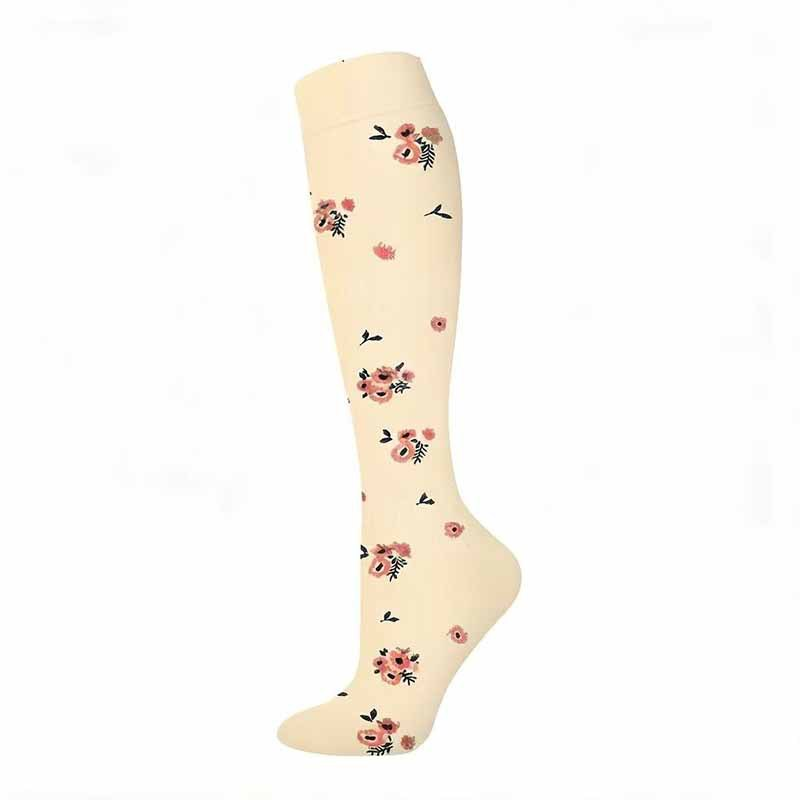 Plant Print Compression Sports Socks