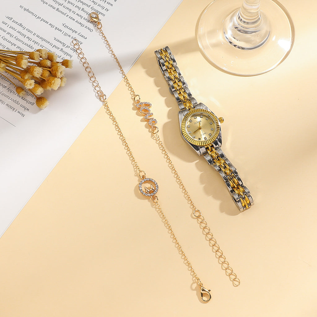Gradual Gold Diamond Dial Ladies Watch