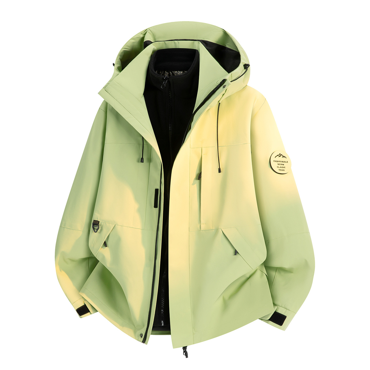 Unisex 3-in-1 Windproof Waterproof Outdoor Hiking Skiing Jacket