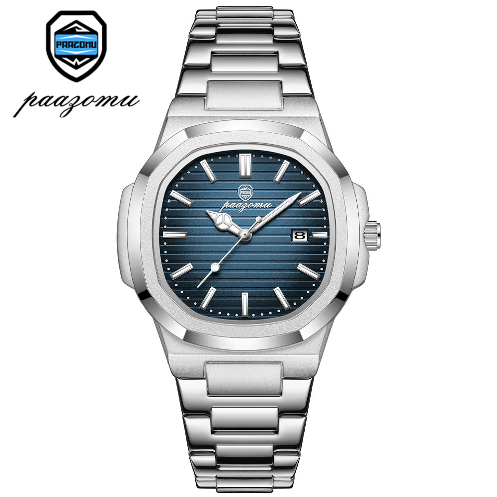 Men's quartz stainless steel watch