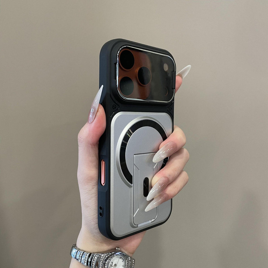 Invisible dual-bracket magnetic phone case