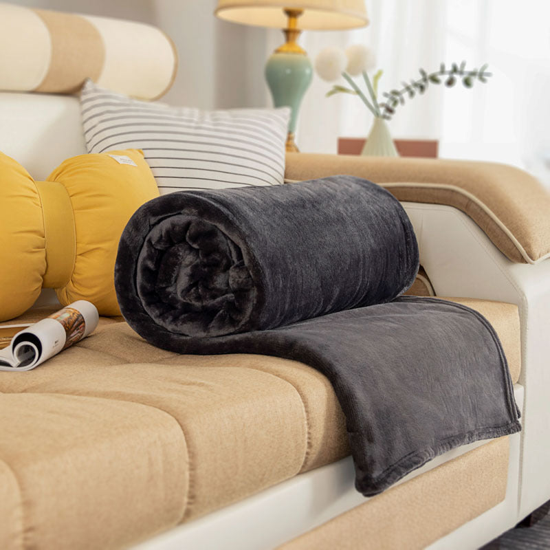 Solid Color Coral Fleece Blanket