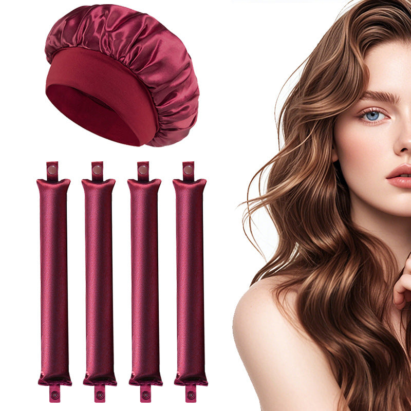 Heat-free Satin Hair Curling Tool for Overnight Use