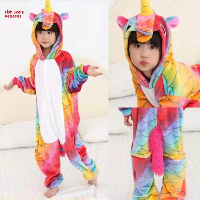 Boys and girls' one-piece pajamas