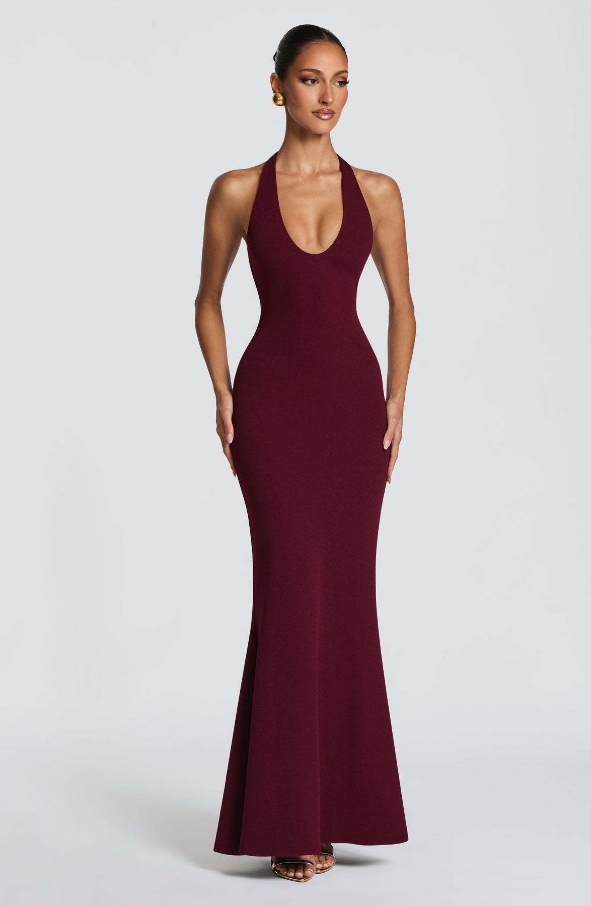 Elegant Halter Neck Mermaid Dress