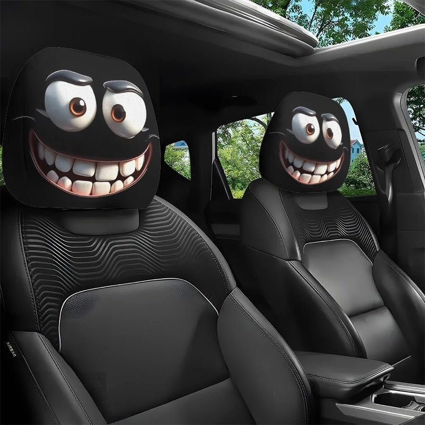 Car Printed Headrest Case Universal Funny Fun Universal Headgear